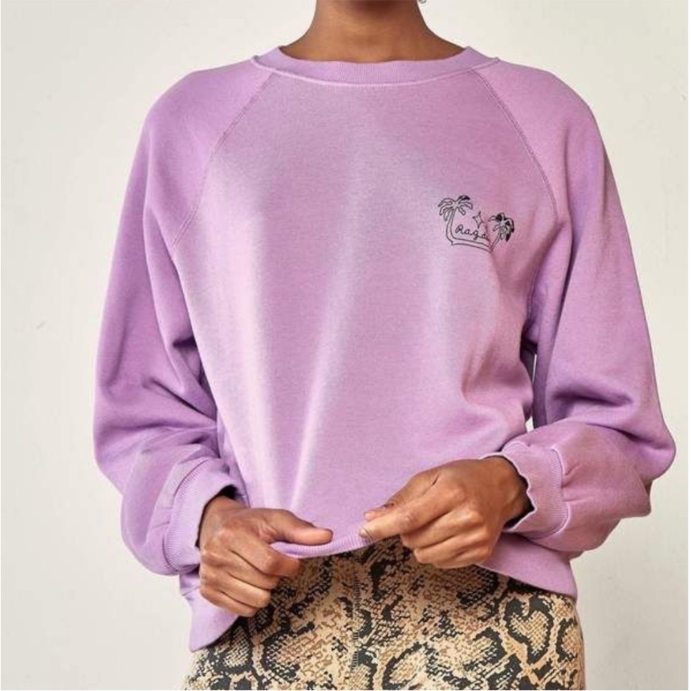 Ragdoll Purple Oversized Raglan Sweatshirt